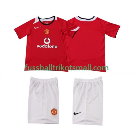 Fußballtrikots Manchester United 2006 Retro Kinder 2005 Kurzarm Heimtrikotsatz kaufen